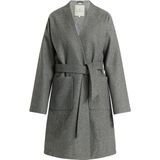 DreiMaster - Overgangsjas - Grijs Melange - Dames - Wollen Look