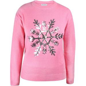Starry Indigo - Foute Kersttrui / Sweater Dames - Sneeuwvlok