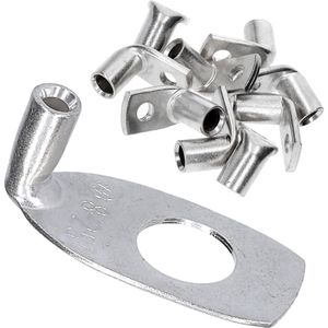 10 stuks Kalitec KA06-L8 standaard buiskabelschoenen haaks 2,5 mm² M8 I zonder kijkgat I 90° I Made in Germany