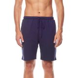 Timone TI-TI30-114-PP Heren Pajamabroek - kort - Pyjamashorts - met zakken - elastische tailleband met koord - 100% Katoen - Marineblauw - S