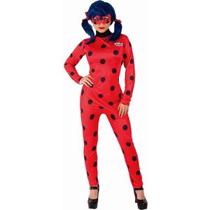 Rubies - Lieveheersbeest Kostuum - Miraculous Ladybug Lieveheersbeestje Rood Met Stippen - Vrouw - Rood - Small - Carnavalskleding - Verkleedkleding