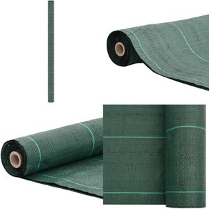 vidaXL Worteldoek 2x200 m polypropeen groen - Worteldoek - Worteldoeken - Onkruiddoek - Anti Worteldoek