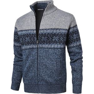 Heren Kwart Zip Sweater Casual Lange Mouwen Kerstgestreepte Truien Herfst Winter
