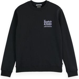 SCOTCH & SODA - Sweatshirt - Lavendel/Zwart - Normale Pasvorm - Lange Mouw