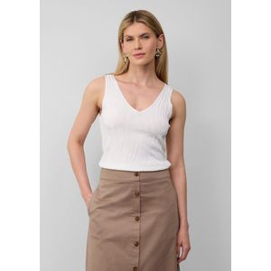 s.Oliver BLACK LABEL - Slim Fit - Gebreide Top - Viscosemix - Effen