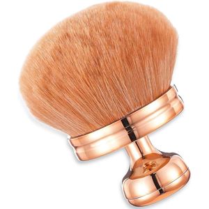Grote Poederkwast - Anti-Nag Foundation Applicator - Paddelhoofd - Blush Kwast - Kabuki Poederkwast - Make-up Kwast voor Foundation en Blush Toepassing - Roze Goud