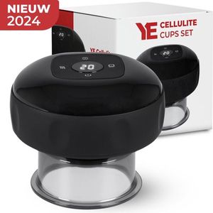 Elektrisch Cellulite Massageapparaat - 12 Instelbare standen en Temperaturen - Inclusief eBook - Volledige Lichaamsmassage - Cupping Set - Anti-Cellulitis Behandeling