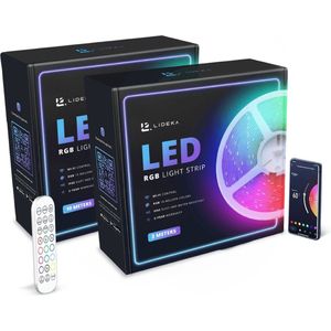Lideka® - RGB LED Strip - 10 + 3 Meter Pakket - Slimme Verlichting - Zelfklevend - Kleurverandering - IP65 - Light Strips - Licht Strip - Led Verlichting