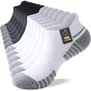 Ankle Sportsokken voor Dames en Heren - 6 Paar Ademend, Antislip, Katoenen Atletische Sokken voor Activiteiten