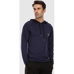 MEETYOO Heren Atletische Hooded Shirts Lange Mouw Workout Sport Hoodie Casual Hardloop T-shirt Snel Droog Pullover Top Sweatshirt-Grijs-M