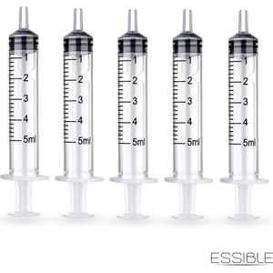 Essible - Spuit - Spuiten - Injectiespuit - Doseerspuit - Injectiespuit Zonder Naald - 5ml - 5 Stuks