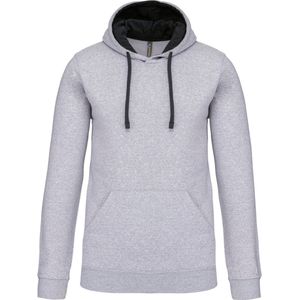 Kariban Hooded sweater met contrasterde capuchon K446 - Oxford Grey / Black