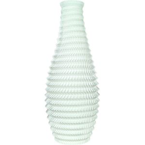 Dastium Home - Vaas - Glanzend Wit - H50 cm - Vaas voor zijdebloemen - Woonaccessoires voor droogbloemen