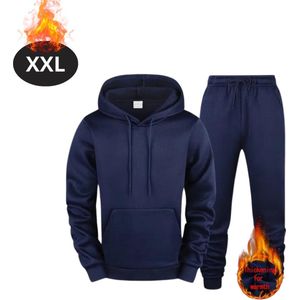 Bovista Joggingpak - Huispak - Volwassenen - Trainingspak - Comfortabel - Joggingsbroek - Tracksuit - Heren - Marineblauw - XS
