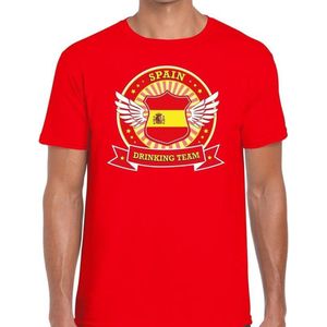 Rood Spain drinking team t-shirt rood heren - Spanje kleding M