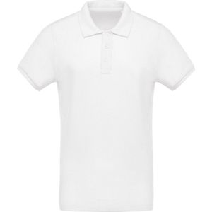 Kariban Menselijk Biologisch Pique-Pique-Poloshirt (Wit)