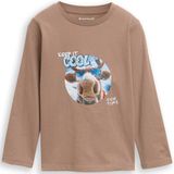 TOM TAILOR - Shirt - Lichtblauw - Lange Mouwen - Motiefprint