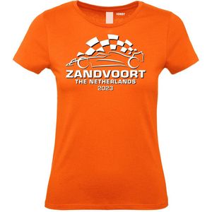 Dames T-shirt Auto GP Zandvoort 2023 | Formule 1 fan | Max Verstappen / Red Bull racing supporter | Oranje dames | maat XL