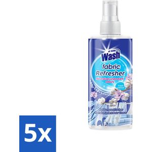 At Home - Wash - Textielverfrisser - Fresh Cotton - Neutraliseert Onaangename Geuren - 300 ml - Bulkverpakking - 5 stuks