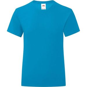 Fruit of the Loom Meisjes T-Shirt (Azuurblauw)