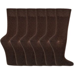 Warme Wollen Sokken | Bruin | 6 Paar | Maat 35–50 | Heren en Dames