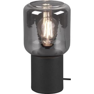 LED Tafellamp - Tafelverlichting - Torna Nikos - E27 Fitting - Rond - Mat Zwart - Aluminium