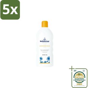 5 x Melkmeisje – Bad & Douchecrème – Zonnebloem – 2000 ml - Grootverpakking - Koffiezetapparaat