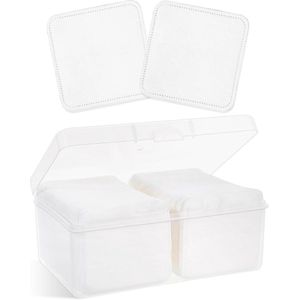 100 Pcs Square Gezichts Katoenen Pads - Dubbelzijdig Ontwerp - Zacht 3 Laags Anti-Sensitieve Wegwerp Makeup Remover - Effectieve Cosmetische Pads voor Gezicht en Ooggebruik