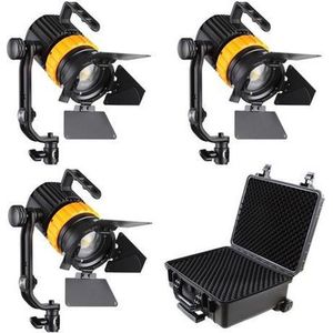 Falcon Eyes Bi-Color Mini LED Fresnel Set P-5AD-K3