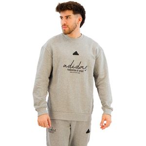 Adidas Brand Love French Terry Sweatshirt Grijs S / Regular Man