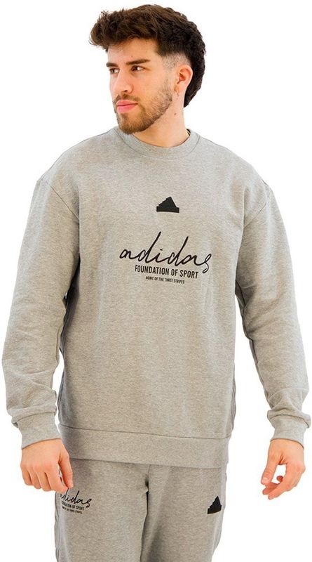 Adidas Brand Love French Terry Sweatshirt Grijs S / Regular Man