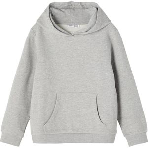 NAME IT KIDS Gemêleerde Hoodie NKFLENA Grijs Melange