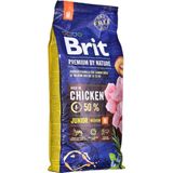 Brit Premium by Nature hondenvoer Junior M 15 kg - Hond