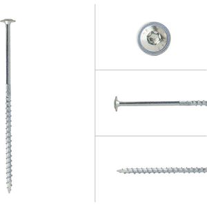 Wovar Tellerkopschroeven Verzinkt 6.0 x 160 mm Torx 30 | Doos 50 Stuks