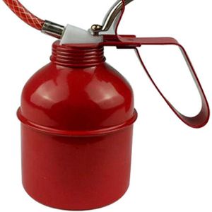 - Handmatige oliekan met flexibele slang voor zwaar gebruik- 270 ml (400ml) - Rode hendelstijl l Smering Oliënkan l Bevestiging Wassen