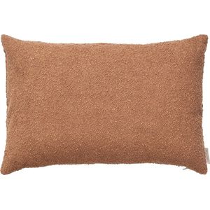 Boucle Kussenhoes Rustic Brown | Bruin / Oranje | Polyester / Acryl