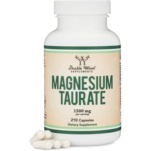 Double Wood Magnesium Tauraat Supplements - 210 x 1500 mg capsules - Taurate