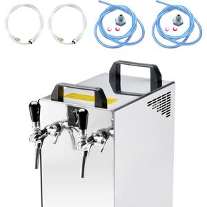 Complete set - Biertap - Kontakt 40/K 2-kraans RVS, 50 liter/u, met membraanpomp - Biertap, Beertender, Thuistap, Bierkoeler, zonder