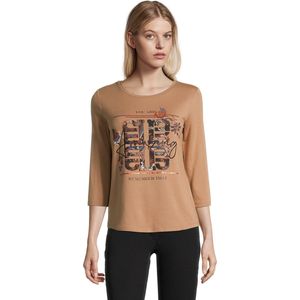 BETTY BARCLAY - T-shirt - Maat 48 - Vrouwen - 9840 Camel/Red -