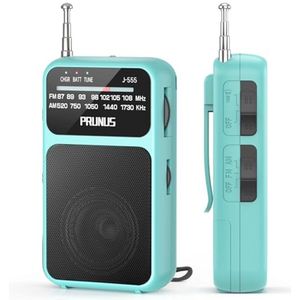 Kleine Draagbare Radio met Oplaadbare 800mAh Batterij - Blauw