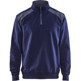 Blaklader 3353 Werksweater Korte Rits Marineblauw/Grijs