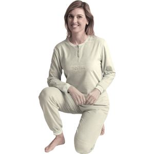 Dames katoen velours pyjama Art.651767 van Cocodream Groen- maat L