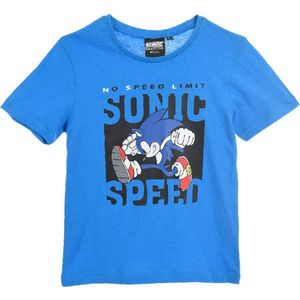 Sonic The Hedgehog - T-shirt Sonic the Hedgehog - jongens - blauw - maat 98