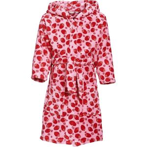 Playshoes - Fleece badjas voor meisjes - Aardbeien - Roze - maat 86-92cm