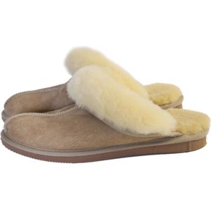 Schapenvacht pantoffels - Lamsvacht dames slippers - Camel - Maat 39