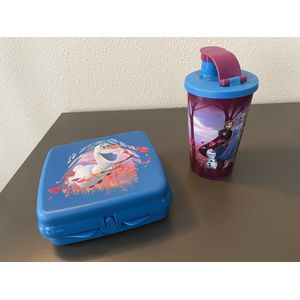 Tupperware Frozen Disney set sandwichdoos & drinkbeker