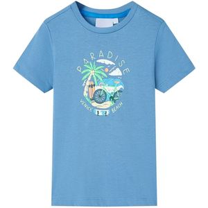 vidaXL - Kindershirt - 92 - middenblauw