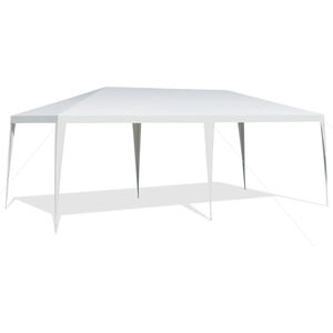 Paviljoen, 6 x 3 m, tuinpaviljoen, partytent, tuintent voor feesten, bruiloft en activiteiten, wit HMTM-70089