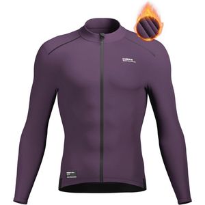 Winter Fleece Fietsshirt voor Mannen - Winddicht en Thermisch, Slank Fit voor Mountainbiken en Dagelijks Gebruik