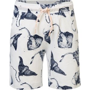 Noppies Boys Short Dayton regular fit all over print Jongens Broek - Whisper White - Maat 116